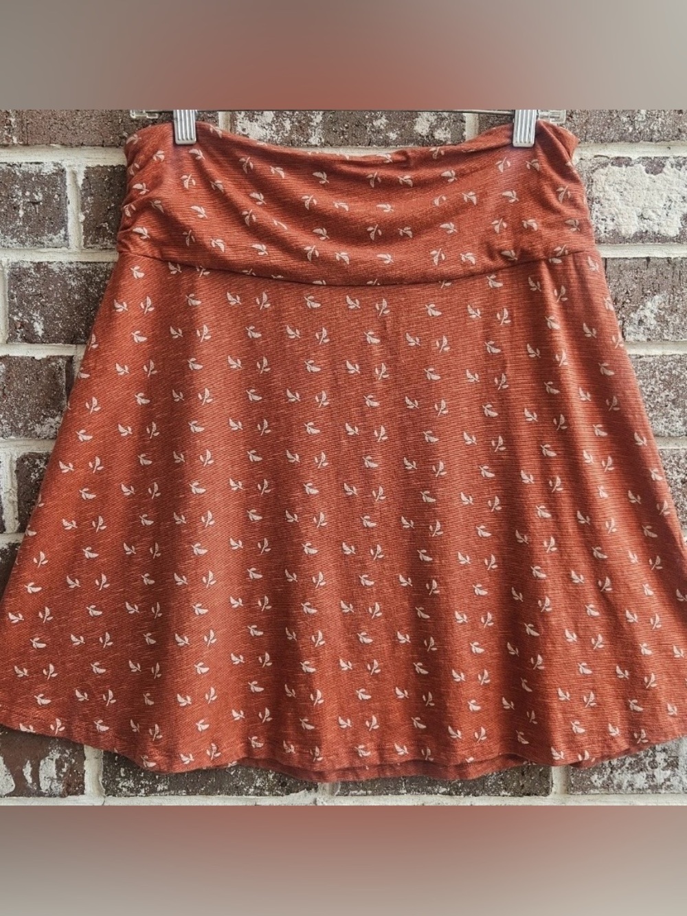 Toad and Co. Orange / Rust Floral A-Line Chaka Skirt - Women’s Size Large